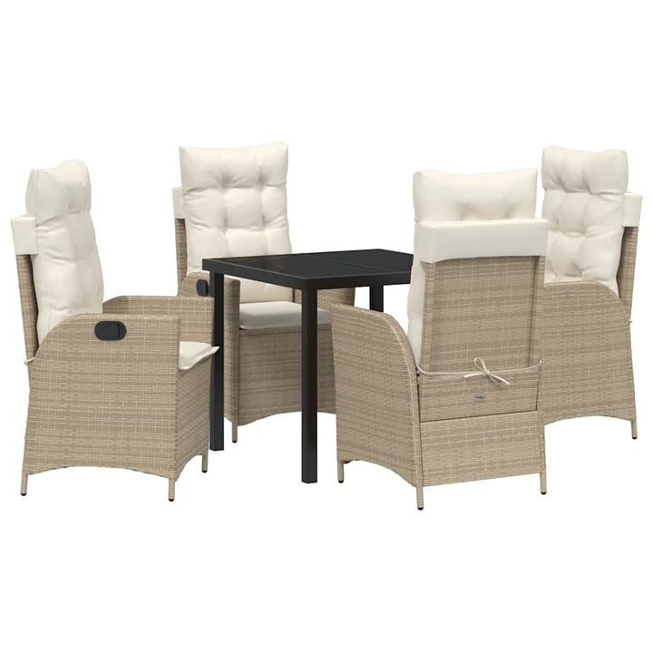 Have Spisebordssæt 5 pcs Beige polyrattan