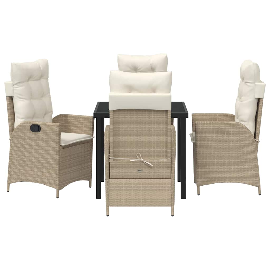 Have Spisebordssæt 5 pcs Beige polyrattan