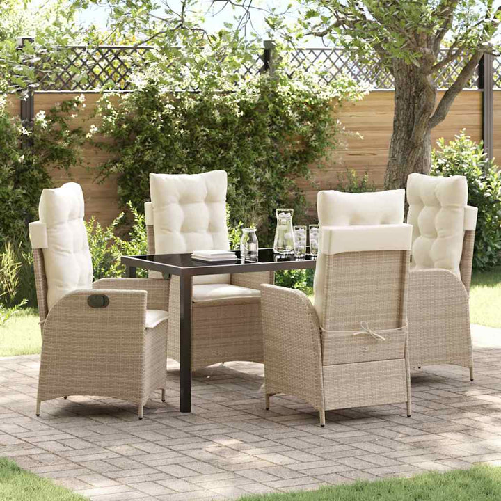 Have Spisebordssæt 5 pcs Beige polyrattan