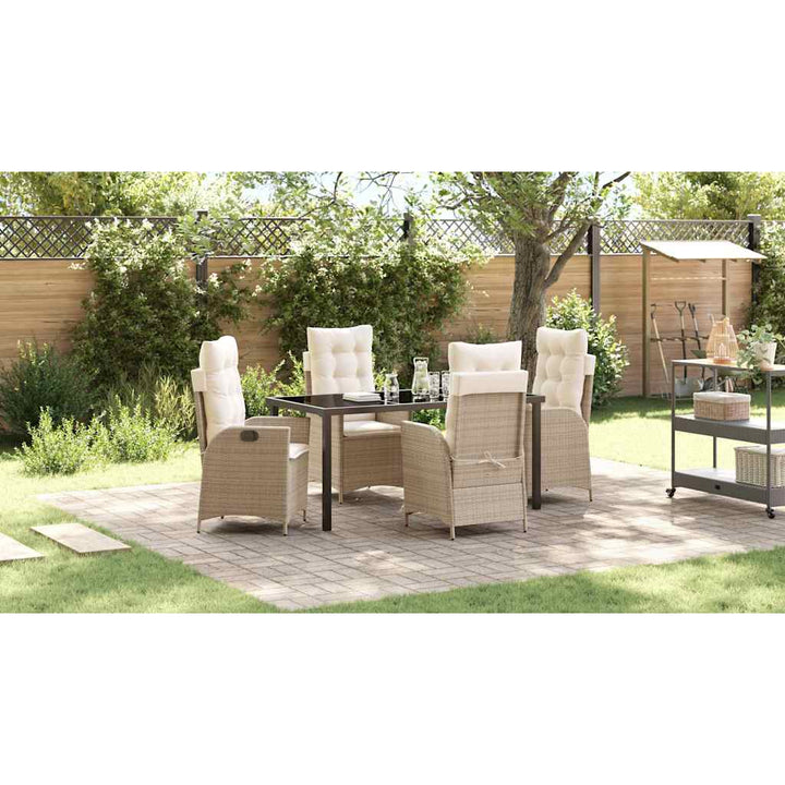 Have Spisebordssæt 5 pcs Beige polyrattan