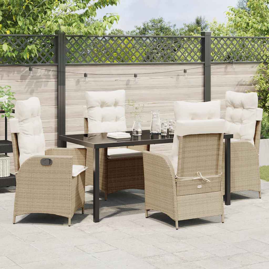 Have Spisebordssæt 5 pcs Beige polyrattan