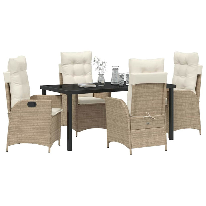 Have Spisebordssæt 5 pcs Beige polyrattan