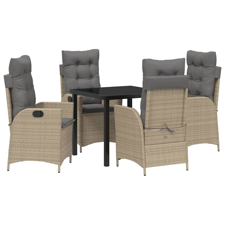 Have Spisebordssæt 5 pcs Beige polyrattan