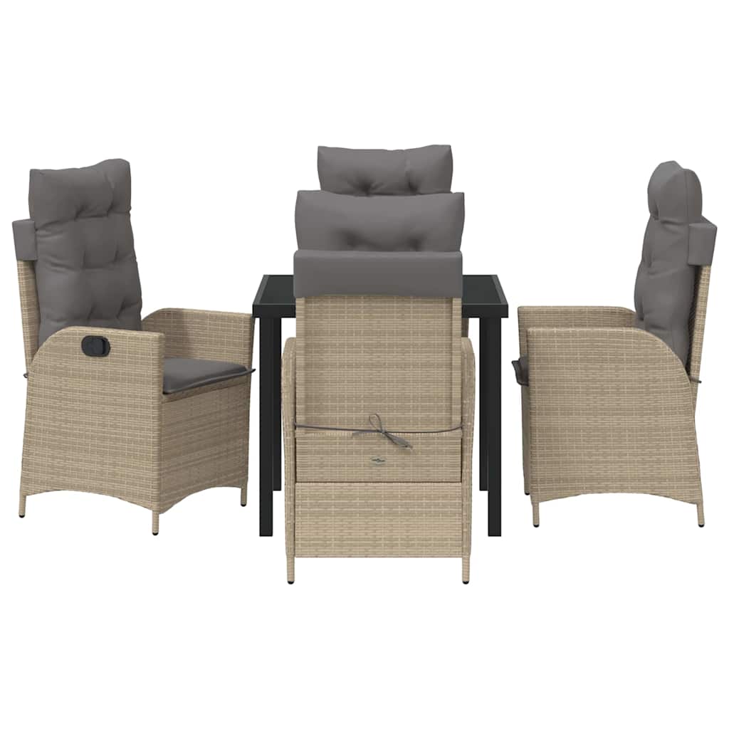 Have Spisebordssæt 5 pcs Beige polyrattan