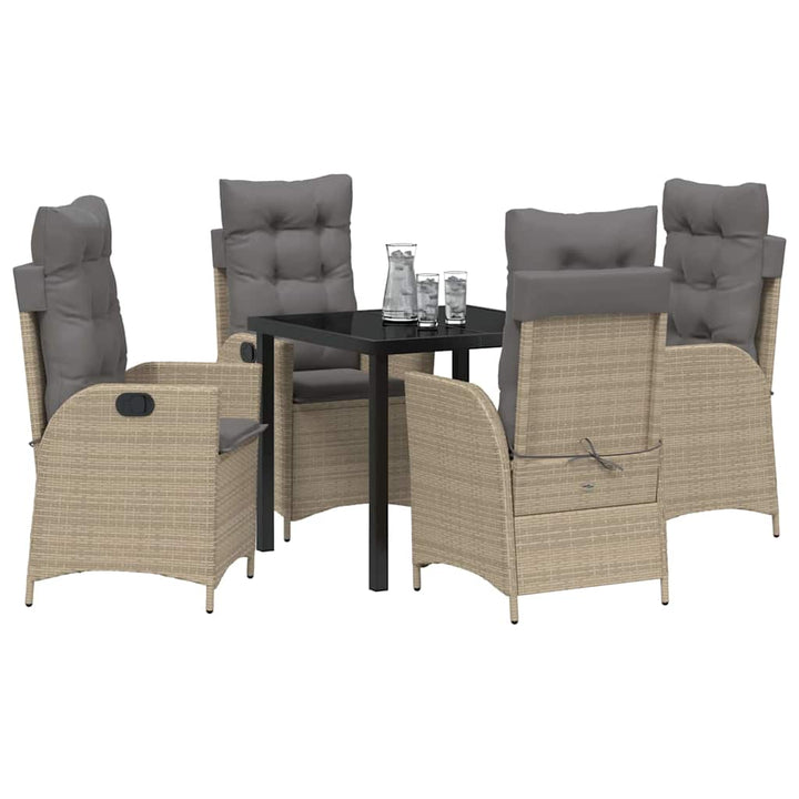 Have Spisebordssæt 5 pcs Beige polyrattan