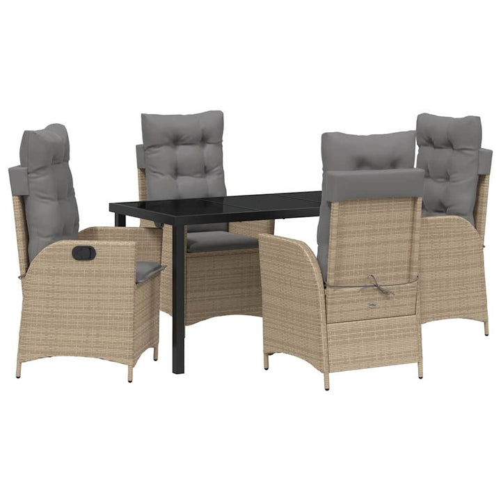 Have Spisebordssæt 5 pcs Beige polyrattan