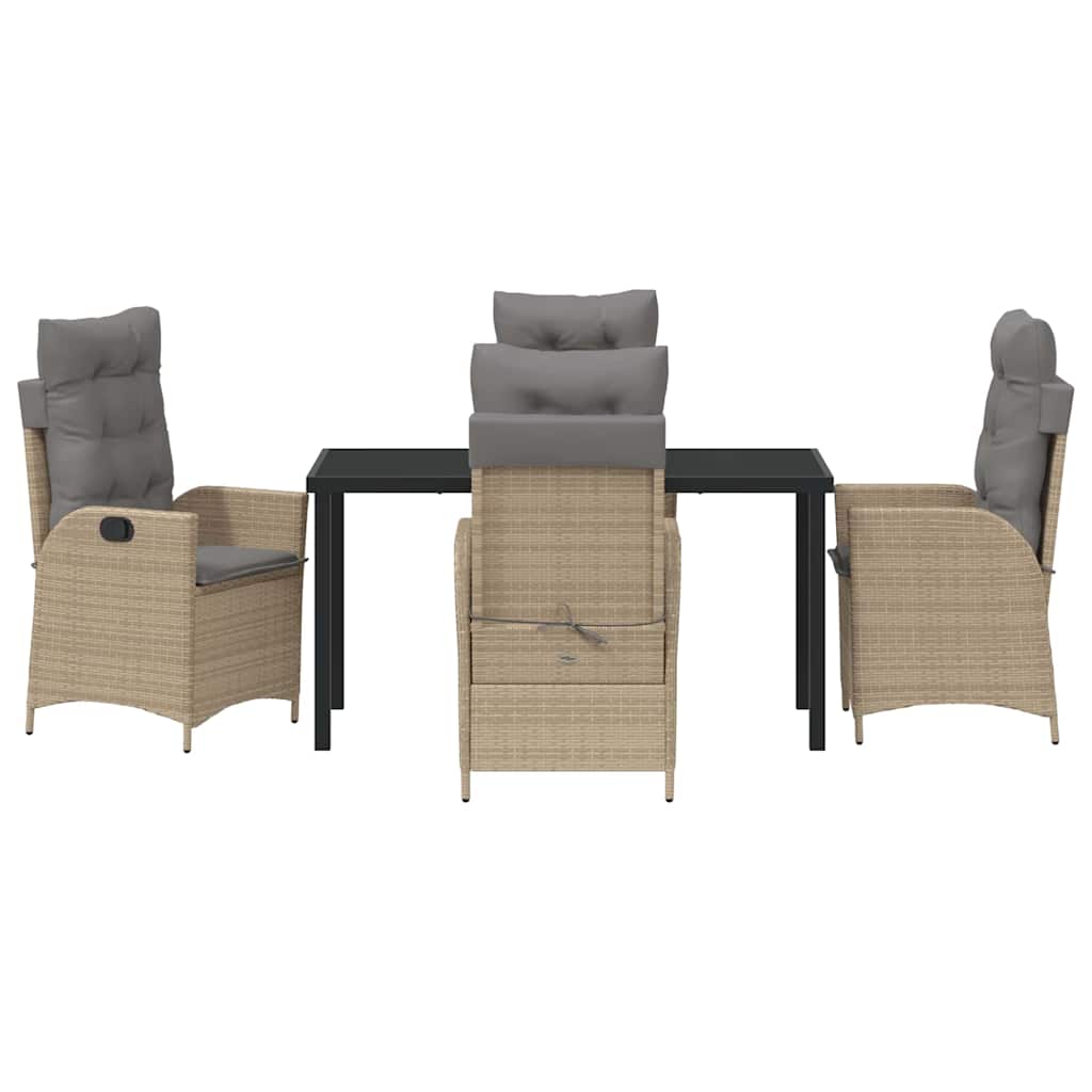 Have Spisebordssæt 5 pcs Beige polyrattan
