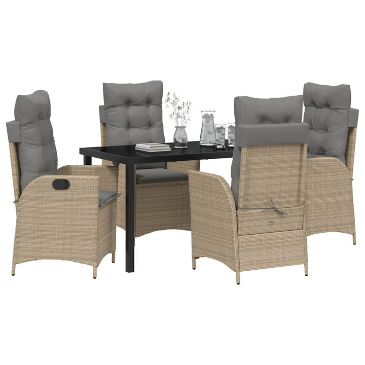 Have Spisebordssæt 5 pcs Beige polyrattan