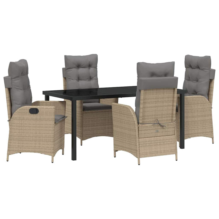 Have Spisebordssæt 5 pcs Beige polyrattan