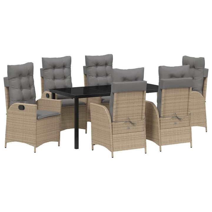 Have Spisebordssæt 7 pcs Beige polyrattan