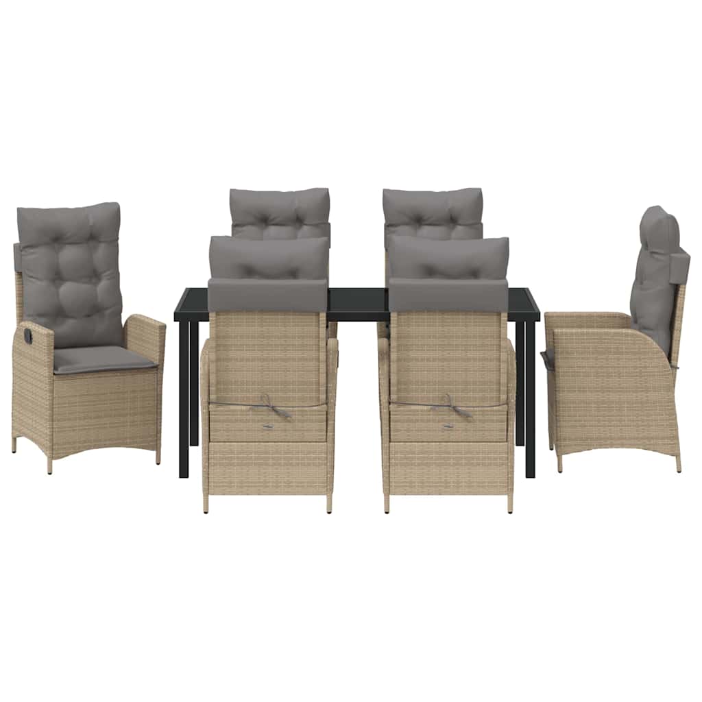 Have Spisebordssæt 7 pcs Beige polyrattan
