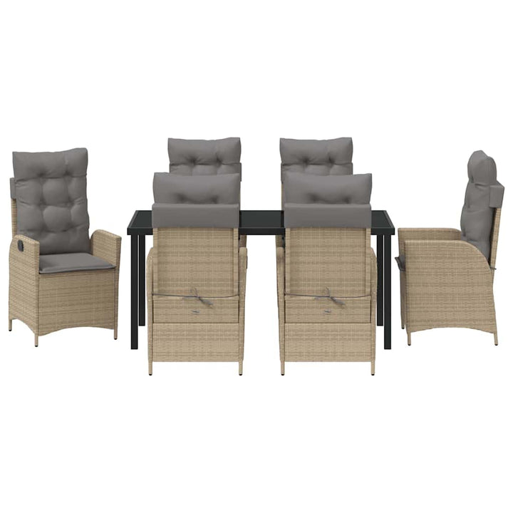 Have Spisebordssæt 7 pcs Beige polyrattan