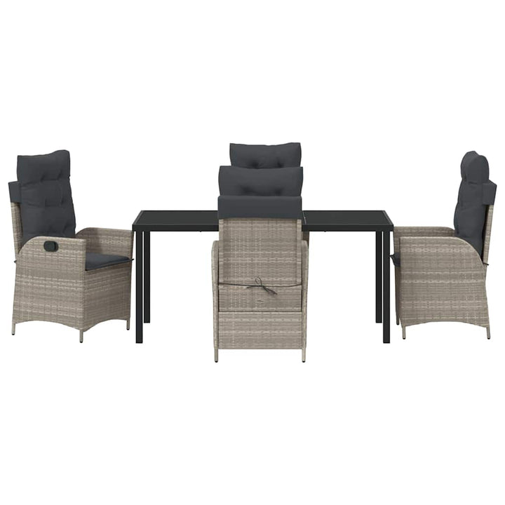 Have Spisebordssæt 5 pcs Lysegrå polyrattan