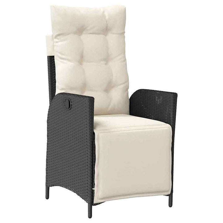 Have Spisebordssæt 3 pcs Sort Poly rattan