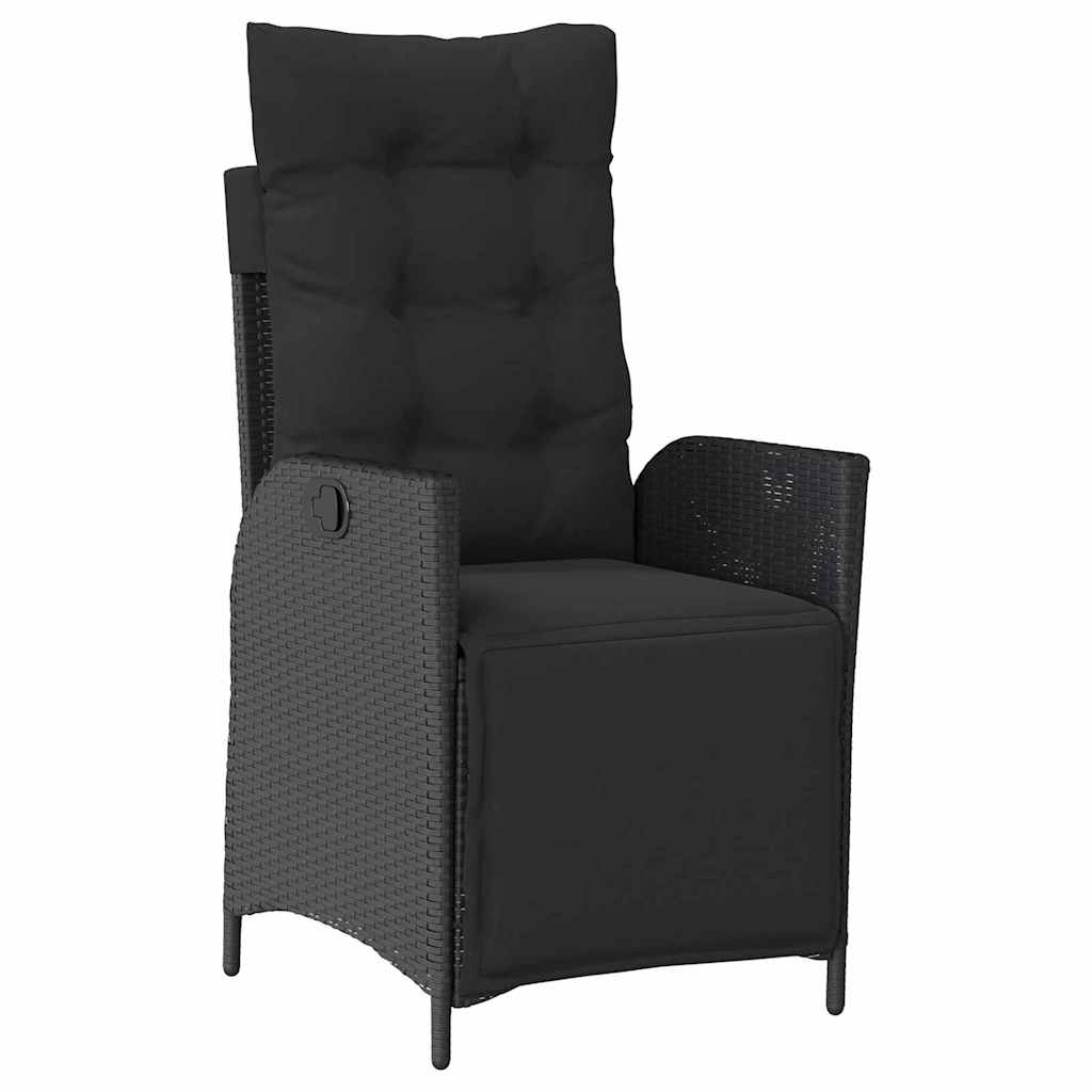 Have Spisebordssæt 3 pcs Sort Poly rattan