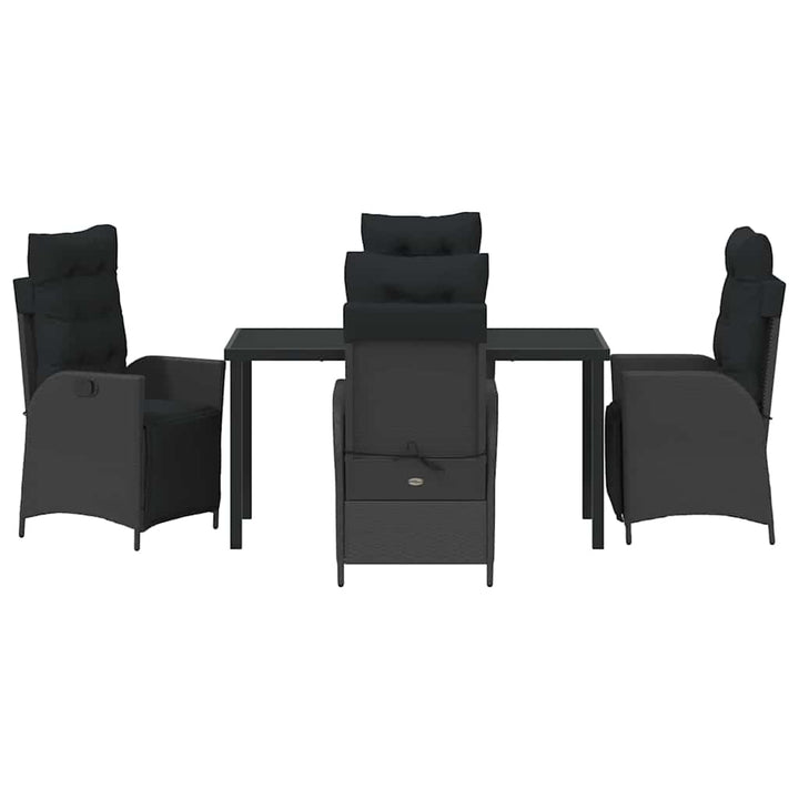 Have Spisebordssæt 5 pcs Sort Poly rattan