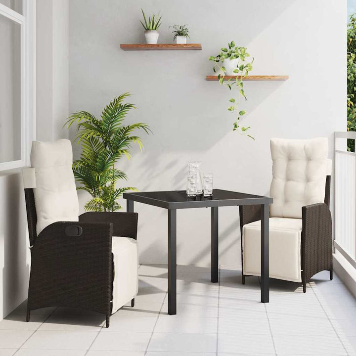 Have Spisebordssæt 3 pcs Brun Poly rattan