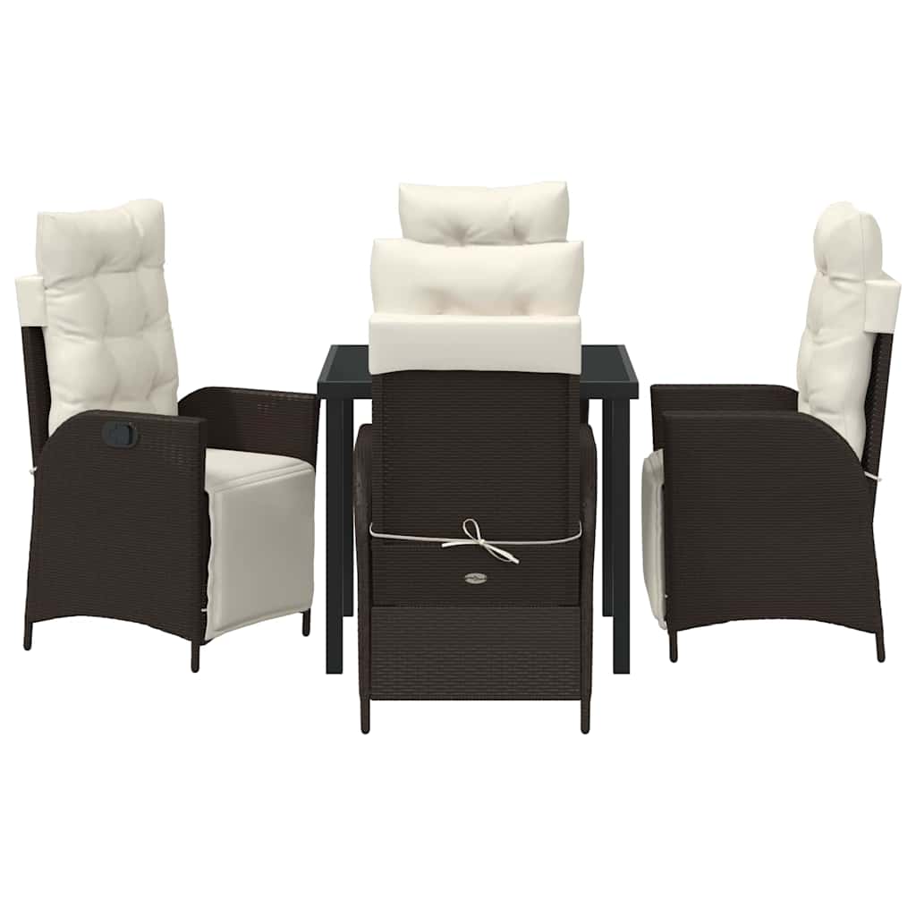 Have Spisebordssæt 5 pcs Brun Poly rattan