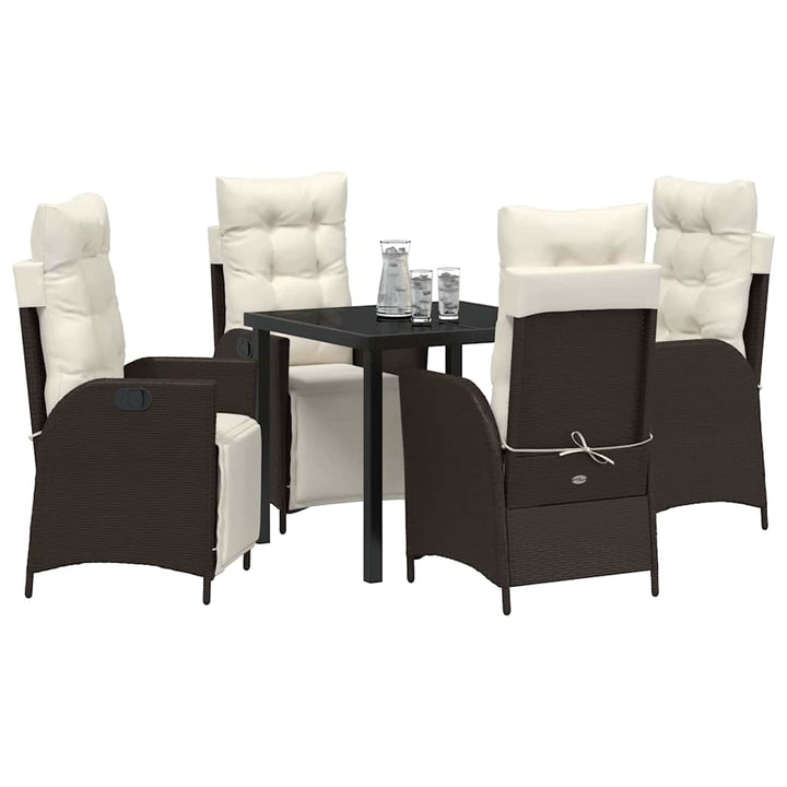 Have Spisebordssæt 5 pcs Brun Poly rattan
