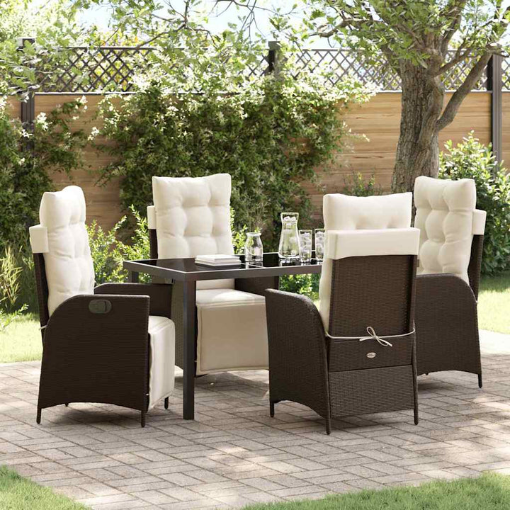 Have Spisebordssæt 5 pcs Brun Poly rattan