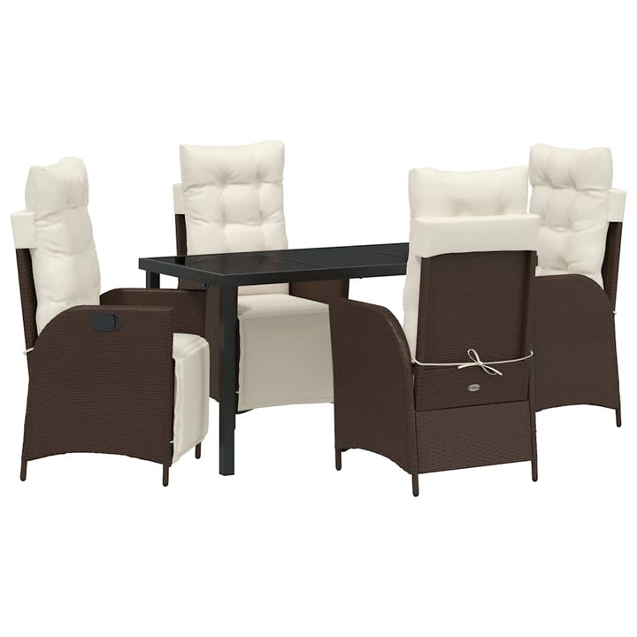 Have Spisebordssæt 5 pcs Brun Poly rattan