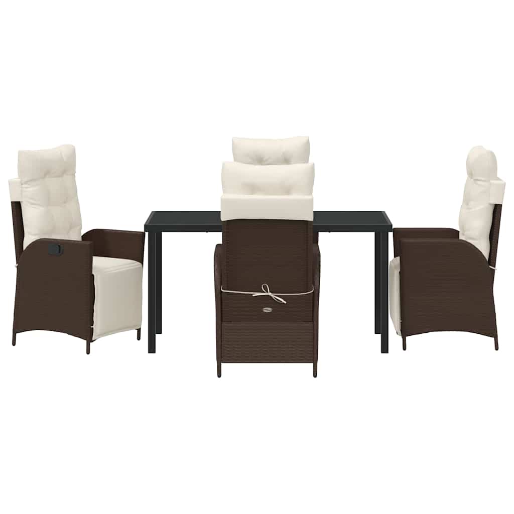 Have Spisebordssæt 5 pcs Brun Poly rattan