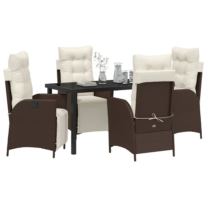 Have Spisebordssæt 5 pcs Brun Poly rattan