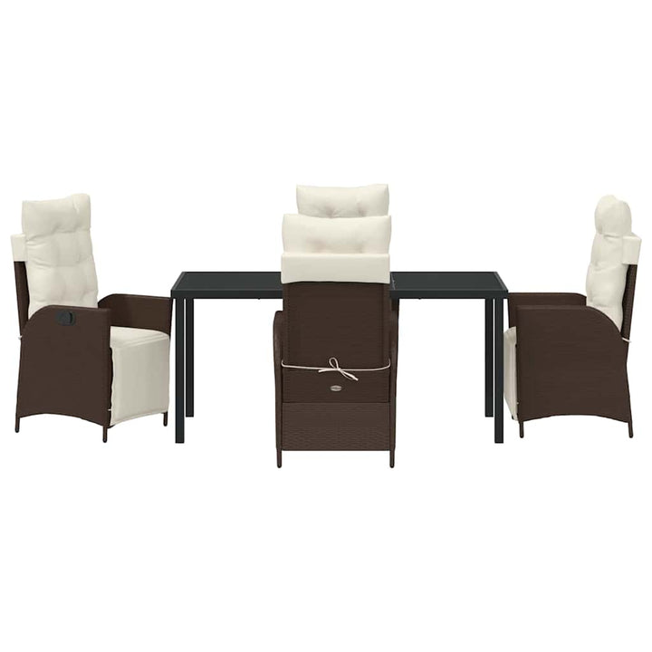 Have Spisebordssæt 5 pcs Brun Poly rattan