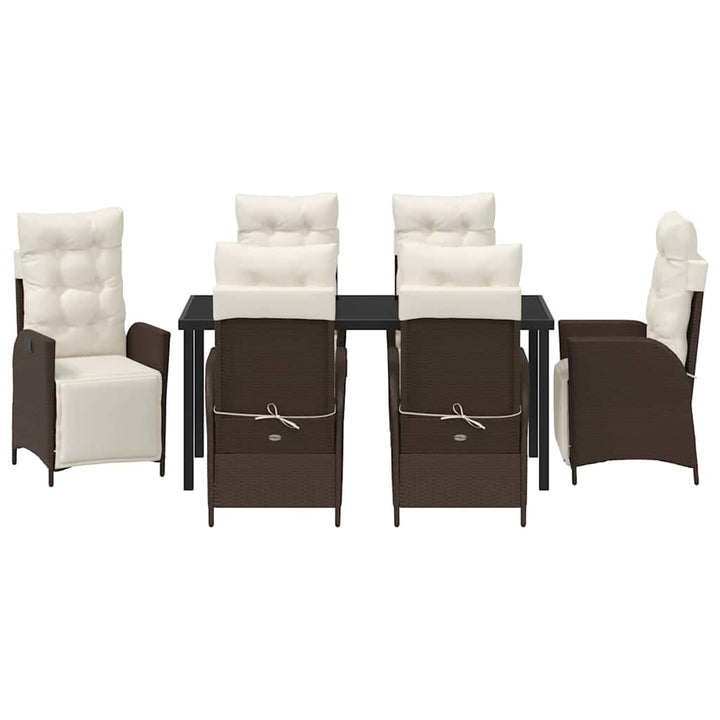 Have Spisebordssæt 7 pcs Brun Poly rattan