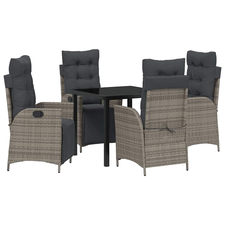 Have Spisebordssæt 5 pcs Grå Poly rattan