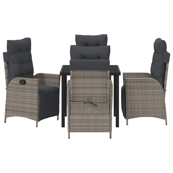 Have Spisebordssæt 5 pcs Grå Poly rattan