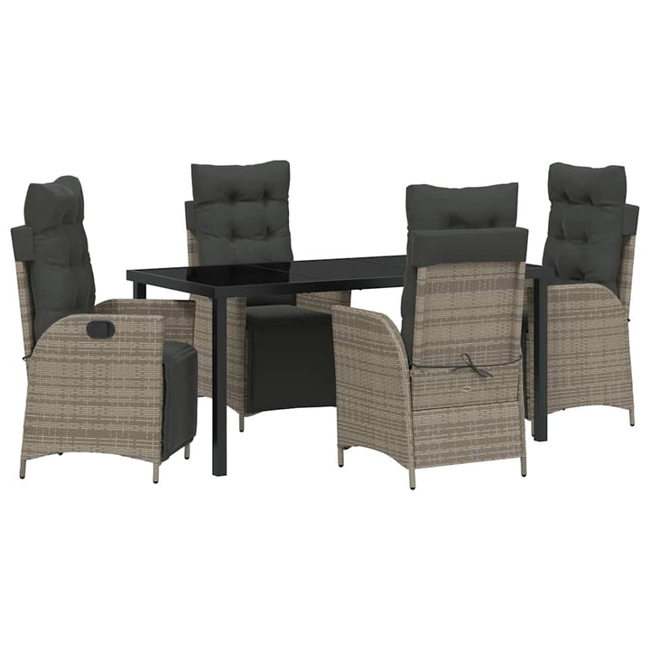 Have Spisebordssæt 5 pcs Grå Poly rattan