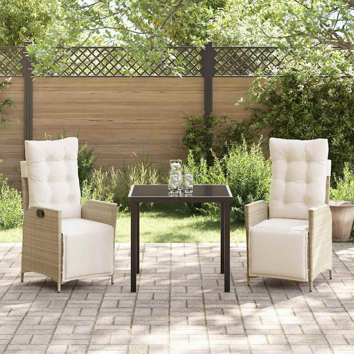 Have Spisebordssæt 3 pcs Beige Poly rattan