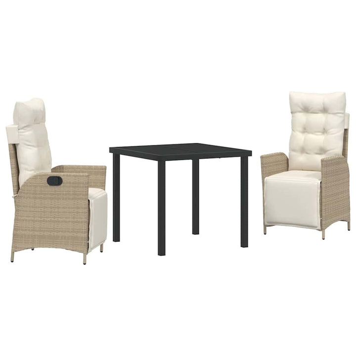 Have Spisebordssæt 3 pcs Beige Poly rattan