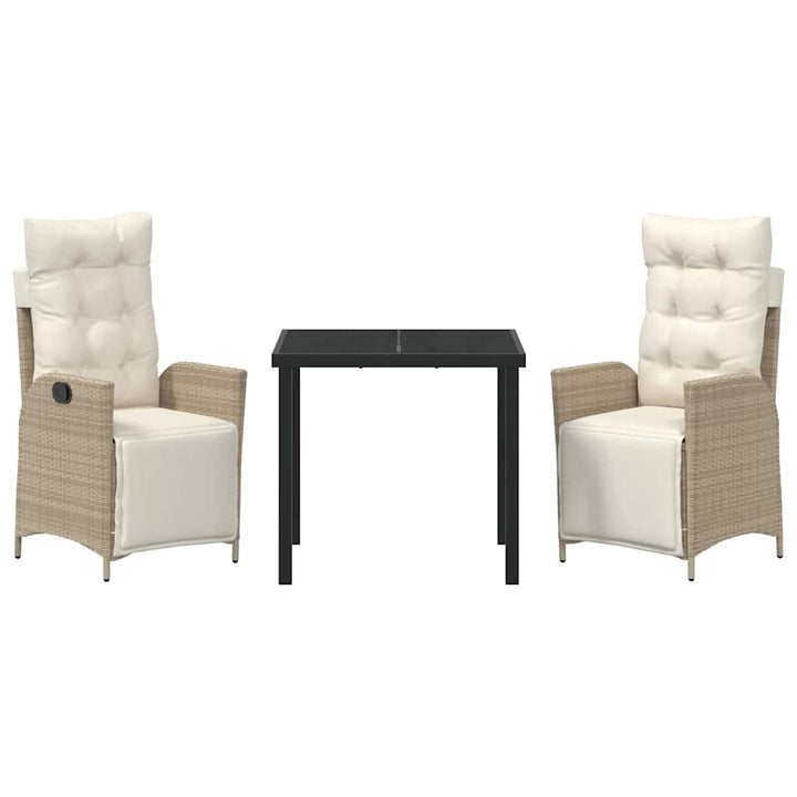 Have Spisebordssæt 3 pcs Beige Poly rattan