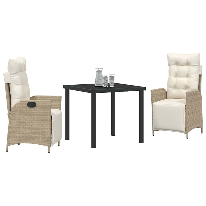 Have Spisebordssæt 3 pcs Beige Poly rattan