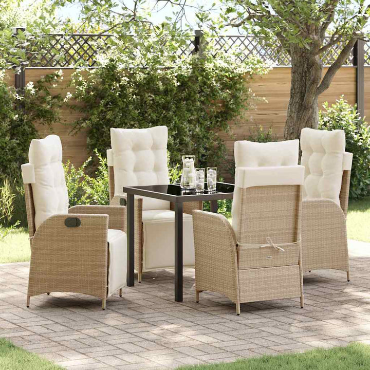 Have Spisebordssæt 5 pcs Beige Poly rattan