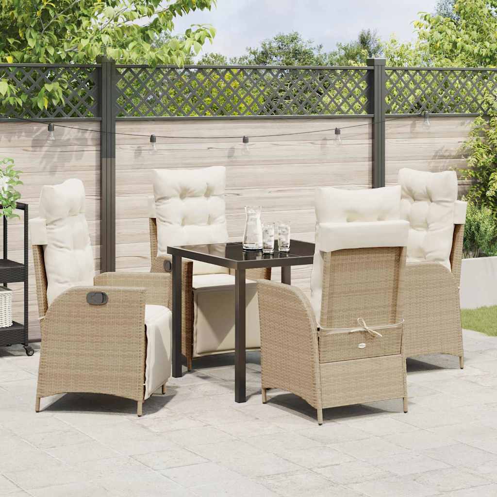 Have Spisebordssæt 5 pcs Beige Poly rattan