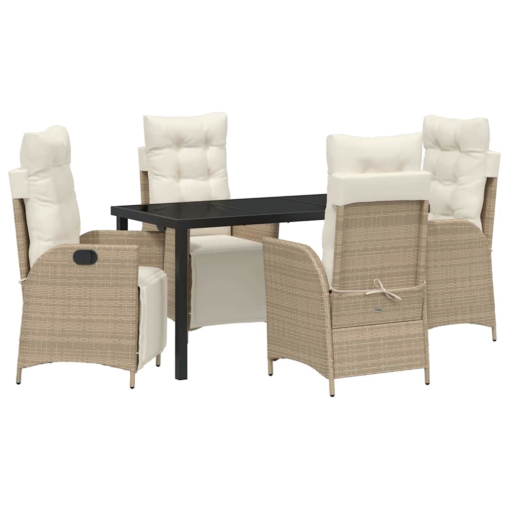Have Spisebordssæt 5 pcs Beige Poly rattan