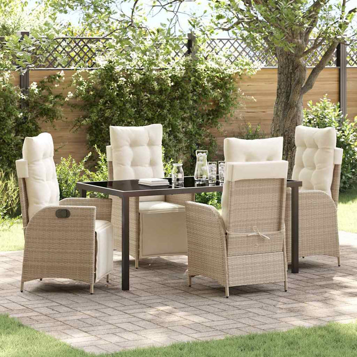 Have Spisebordssæt 5 pcs Beige Poly rattan