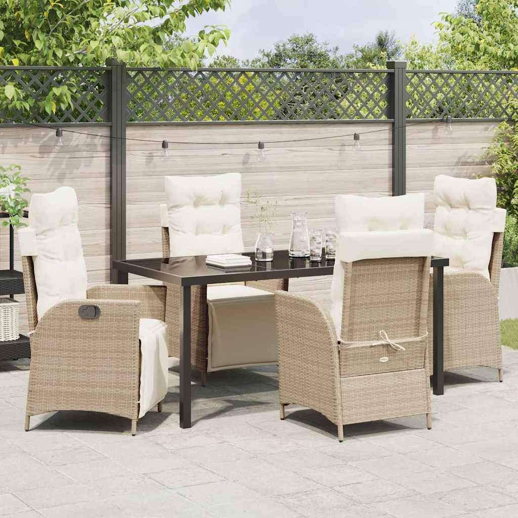 Have Spisebordssæt 5 pcs Beige Poly rattan