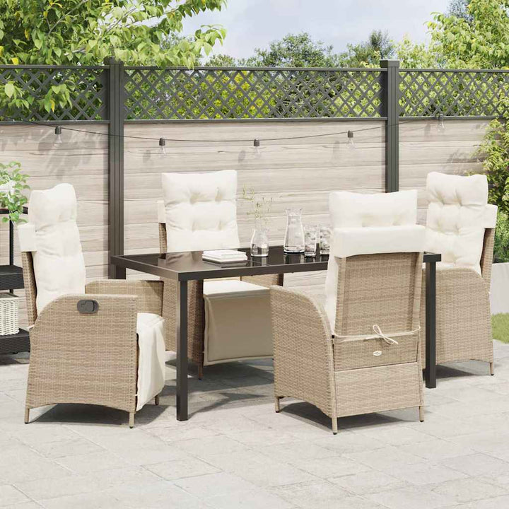 Have Spisebordssæt 5 pcs Beige Poly rattan