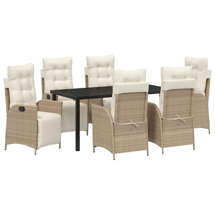 Have Spisebordssæt 7 pcs Beige Poly rattan