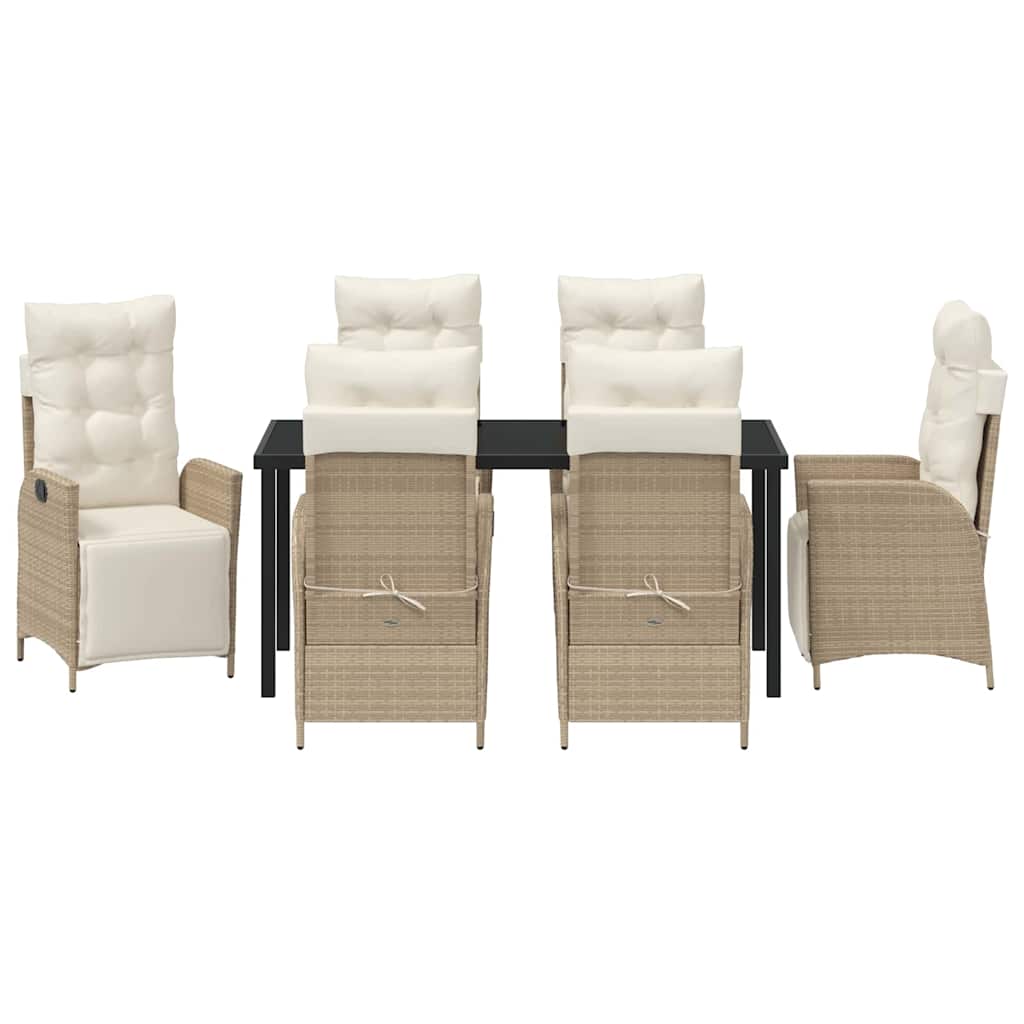 Have Spisebordssæt 7 pcs Beige Poly rattan