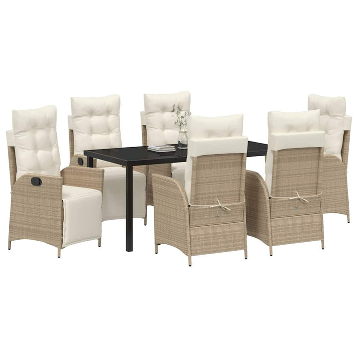 Have Spisebordssæt 7 pcs Beige Poly rattan