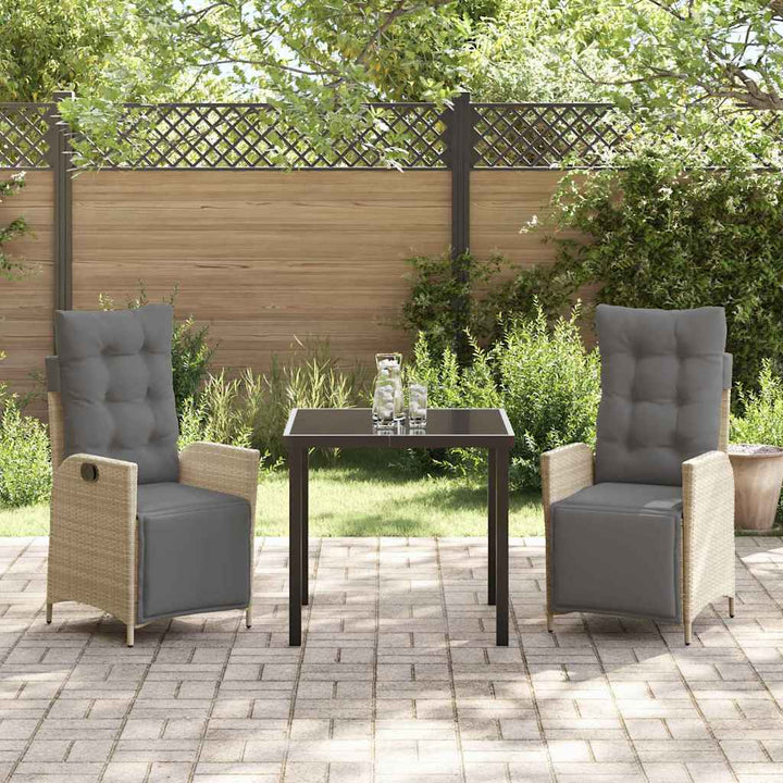 Have Spisebordssæt 3 pcs Beige Poly rattan