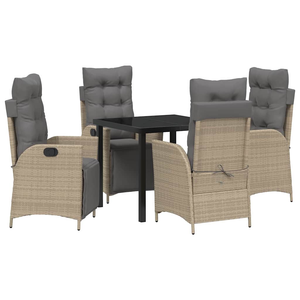 Have Spisebordssæt 5 pcs Beige Poly rattan