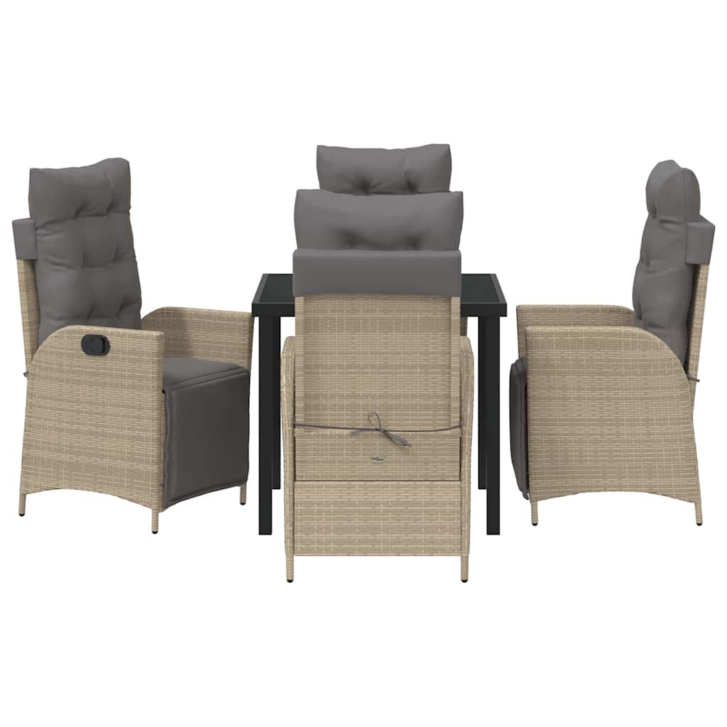 Have Spisebordssæt 5 pcs Beige Poly rattan