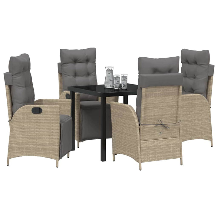 Have Spisebordssæt 5 pcs Beige Poly rattan