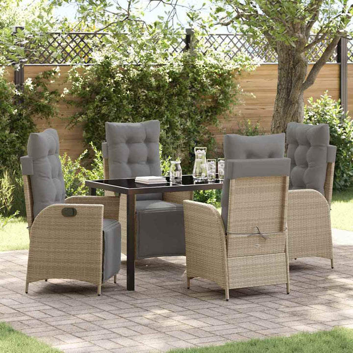 Have Spisebordssæt 5 pcs Beige Poly rattan